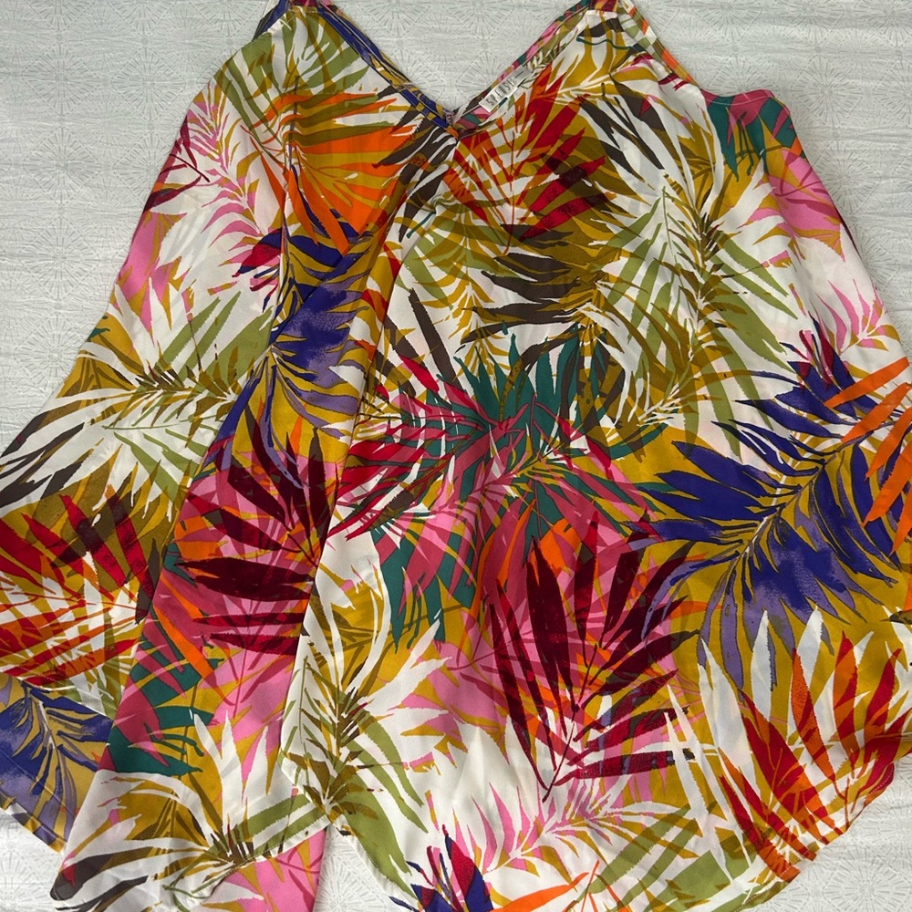 Spense Multicolor Leaf Print Top XL - Picture 3 of 4